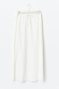 Drawstring maxi skirt - Blanc