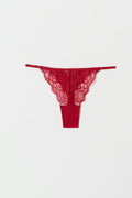 Lace thong - Rouge