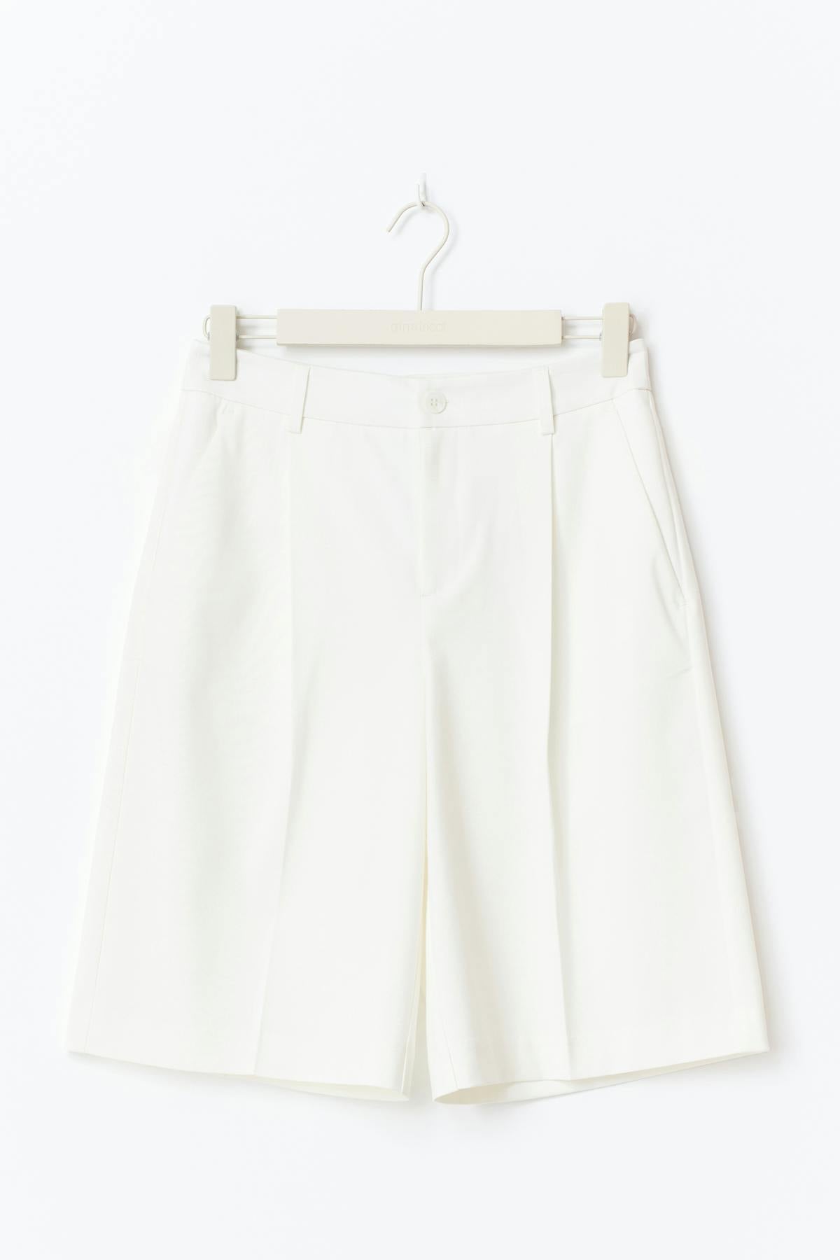 Long bermuda shorts - Blanc