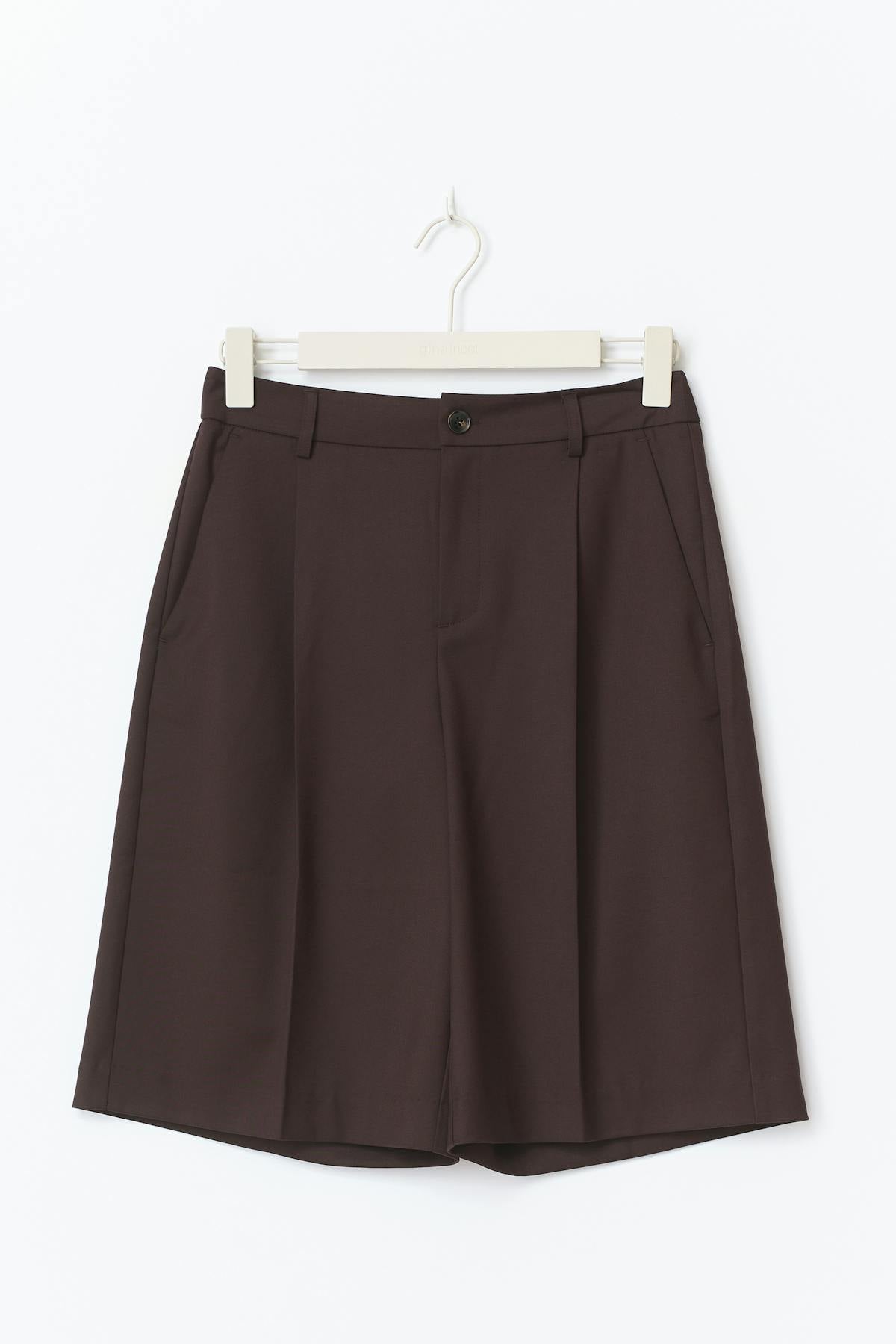 Long bermuda shorts - Marron foncé