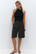 Long bermuda shorts - Marron foncé