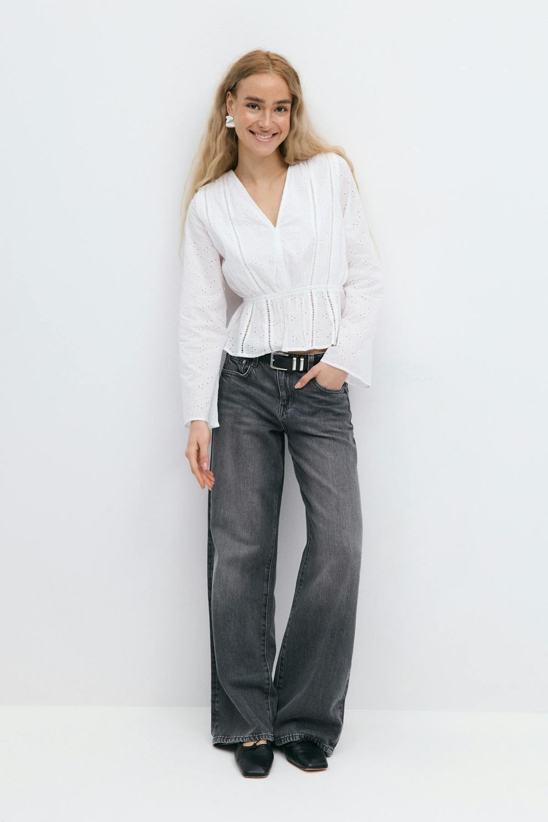 Anglaise blouse - Blanc