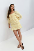 Broderie anglais dress - Jaune clair