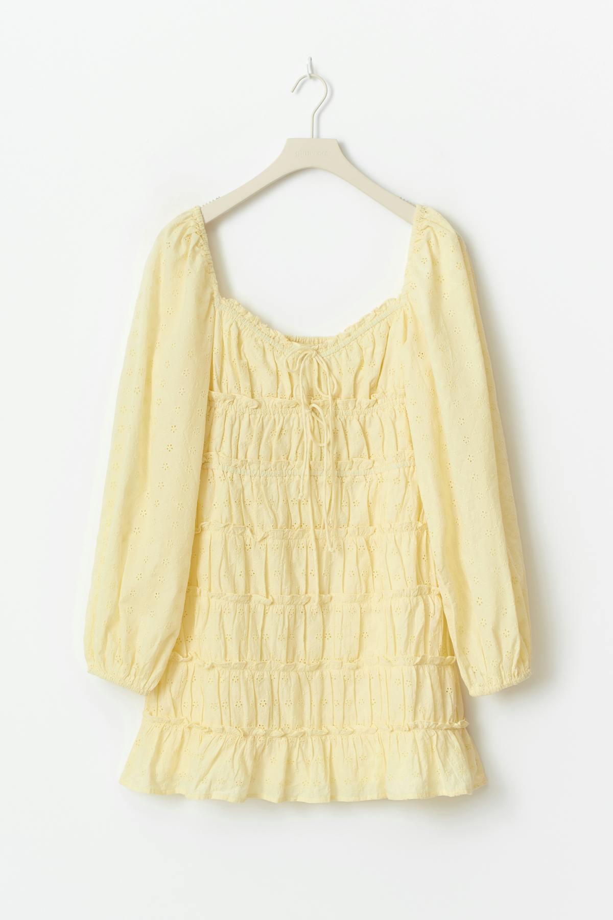 Broderie anglais dress - Jaune clair
