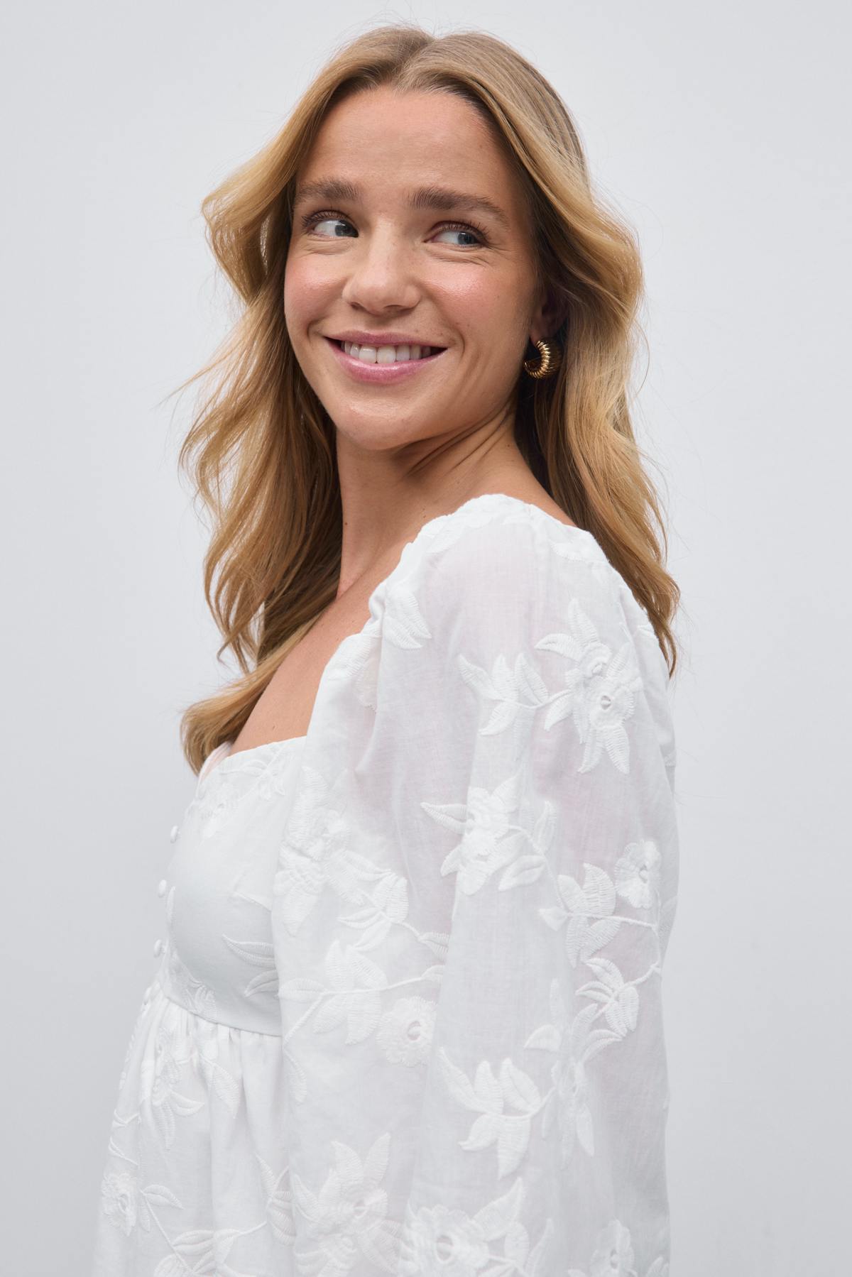 Button down dress - Blanc cassé