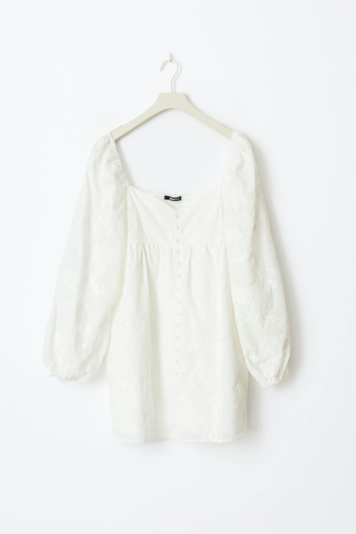 Button down dress - Blanc cassé