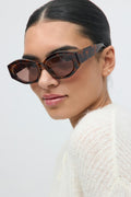 Angular cateye sunglasses - Turtle