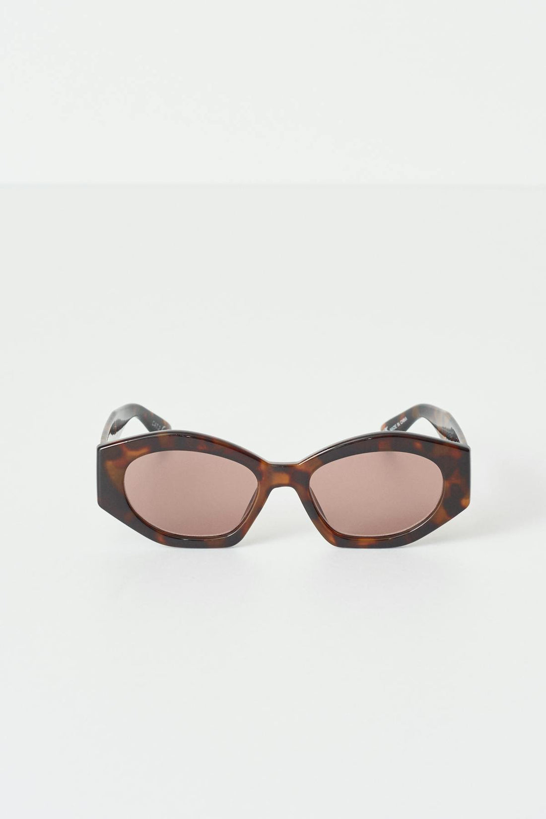 Angular cateye sunglasses - Turtle