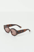 Angular cateye sunglasses - Marron