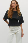 Pleated tee - Blanc