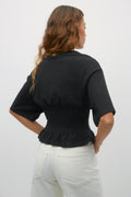 Pleated tee - Blanc