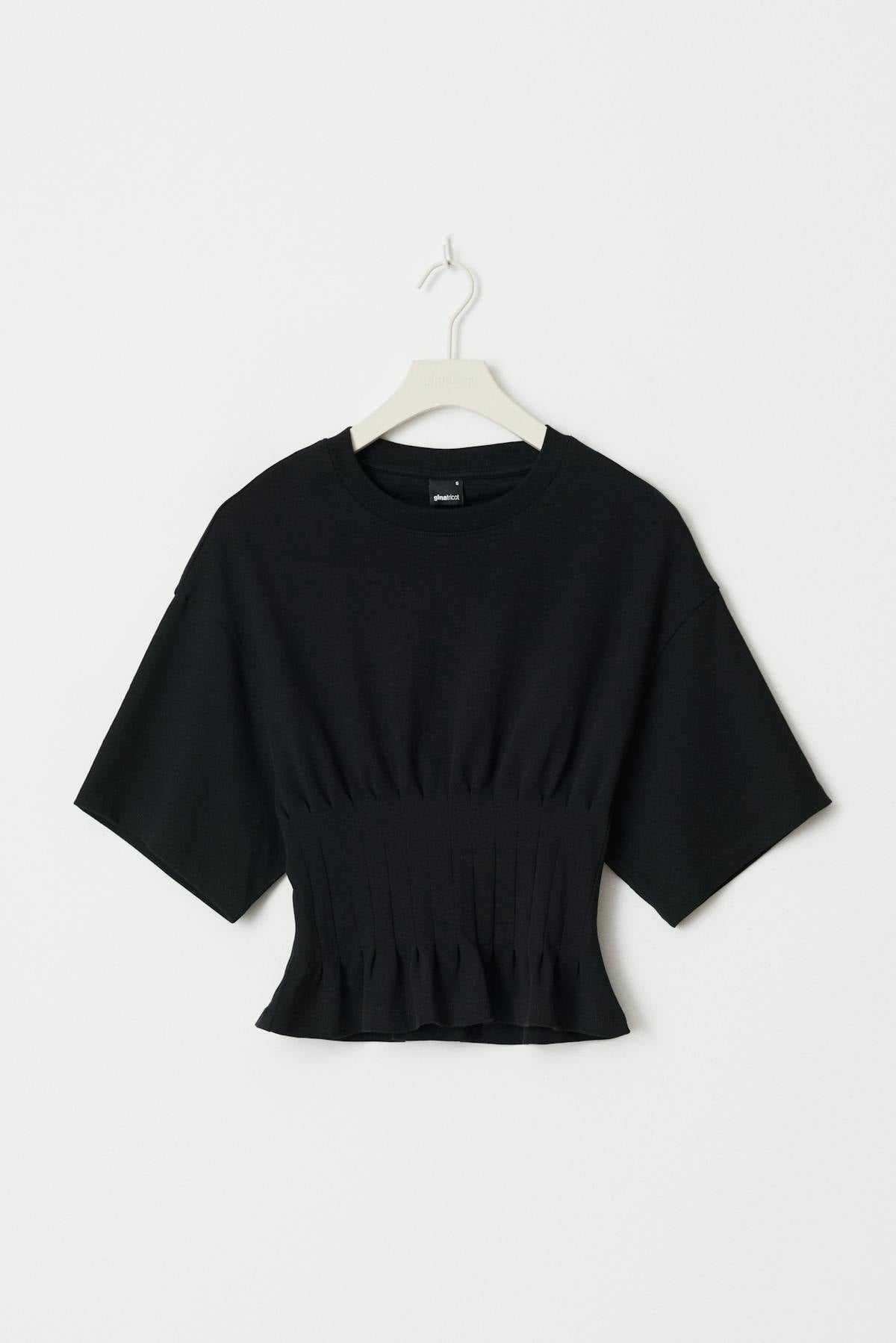 Pleated tee - Noir