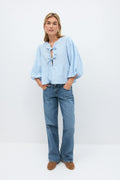 Gingham blouse - Marron