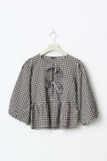 Gingham blouse - Marron