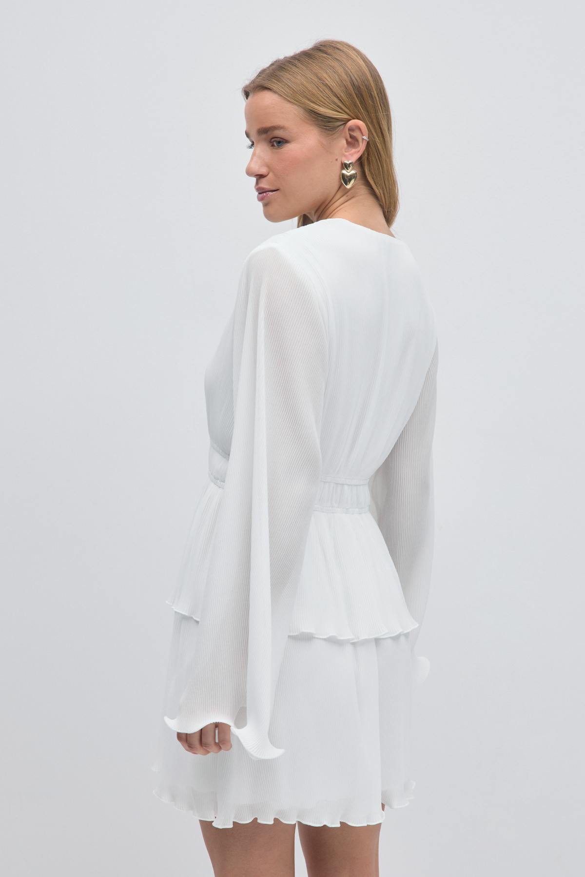 Pleated dress - Blanc cassé