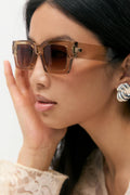 Classic square sunglasses - Clear