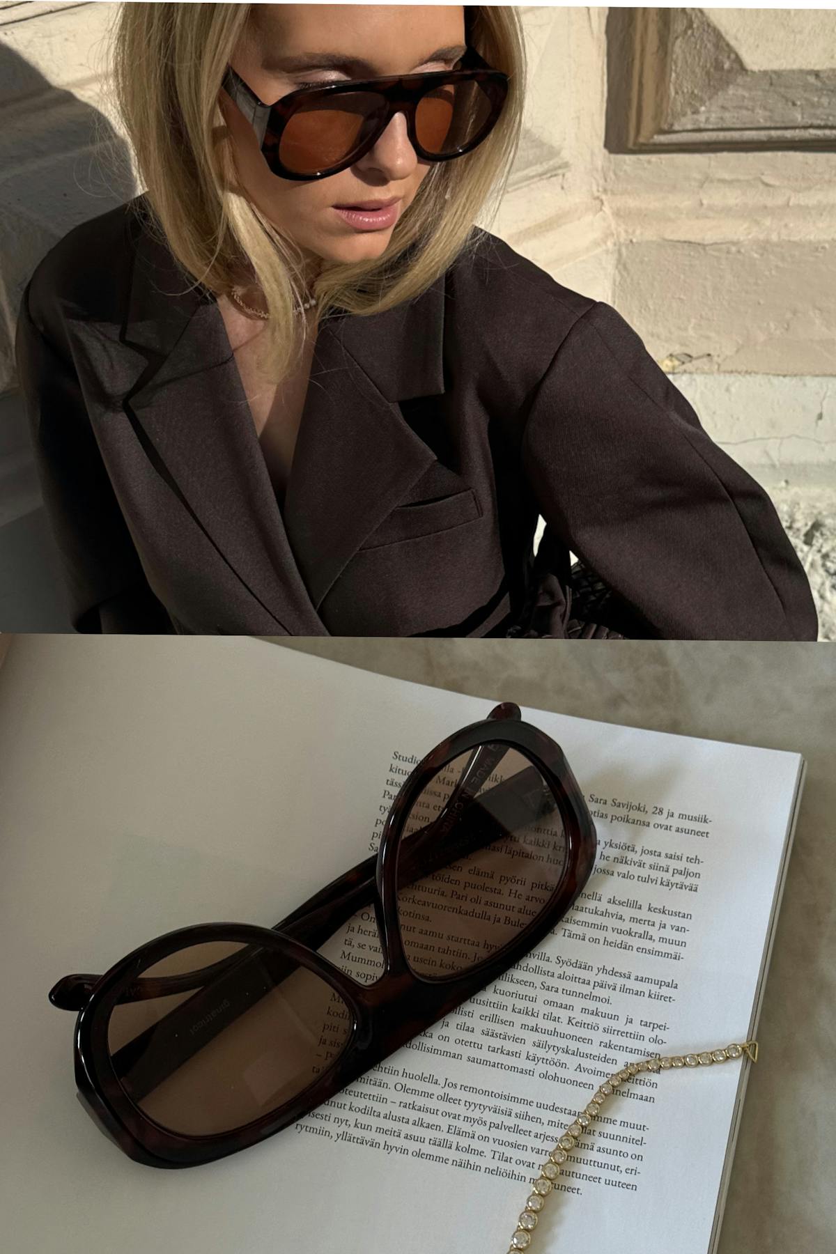 Bold aviator sunglasses - Turtle