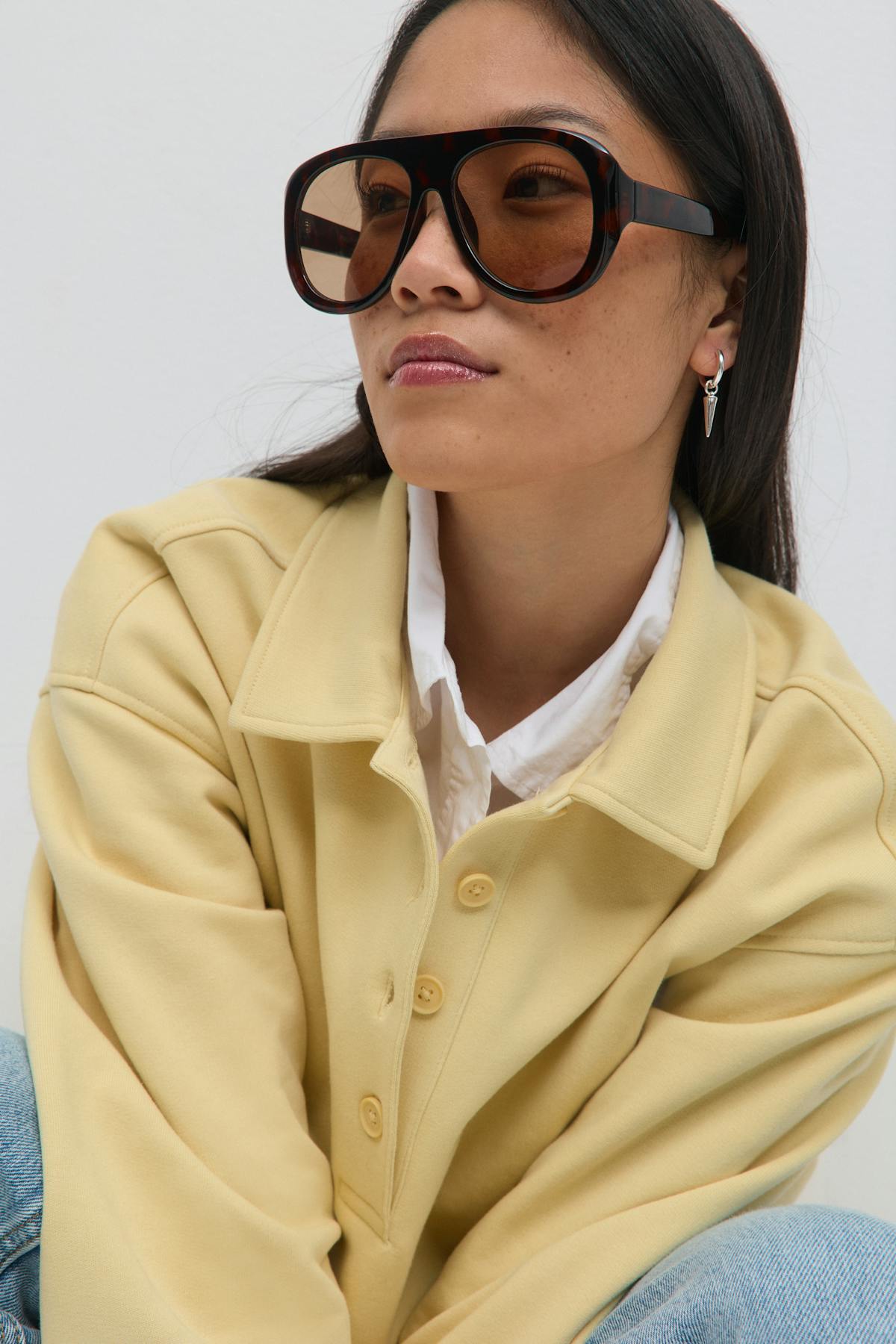 Bold aviator sunglasses - Noir
