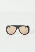 Bold aviator sunglasses - Tortoise