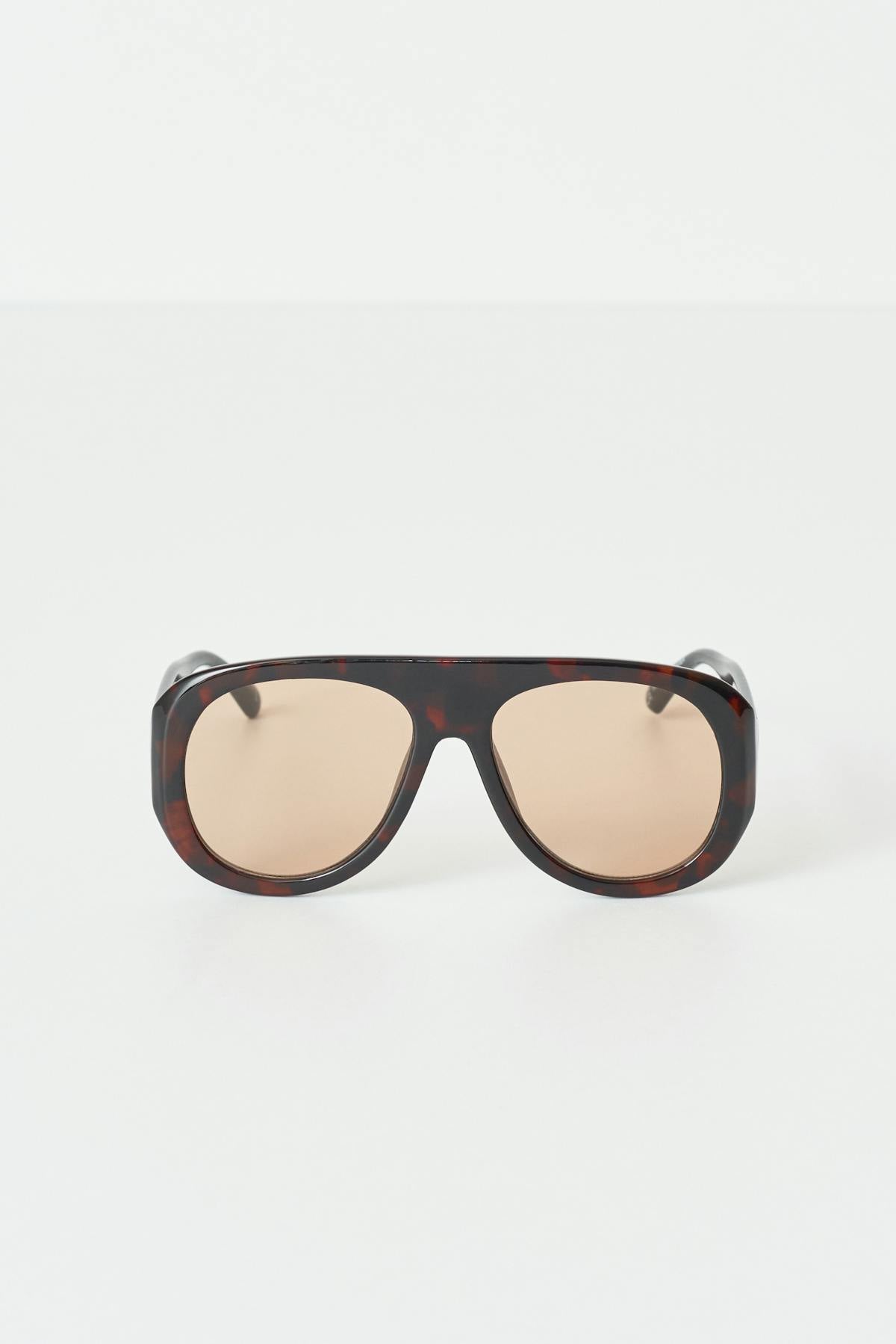 Bold aviator sunglasses - Tortoise