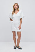 brocade dress - Rouge