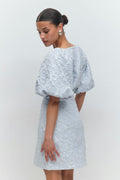brocade dress - Blanc cassé
