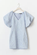brocade dress - Blanc cassé
