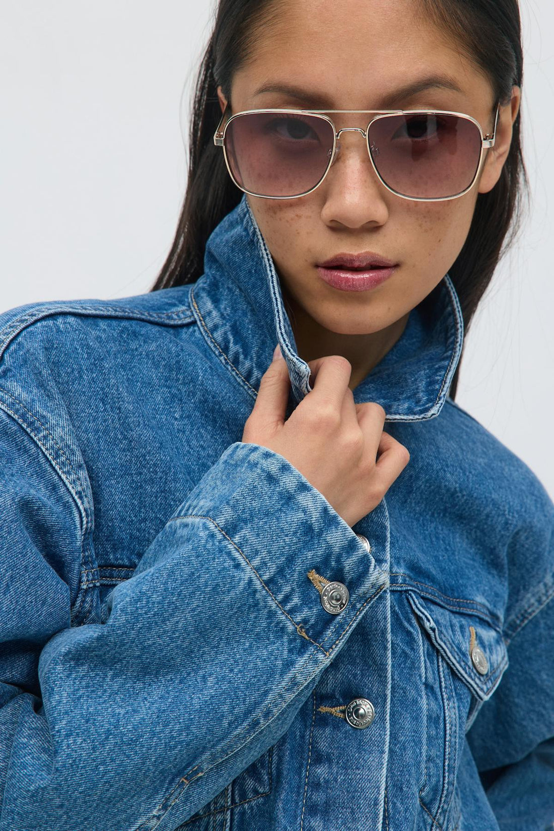 Metal aviator sunglasses - Gold/brown