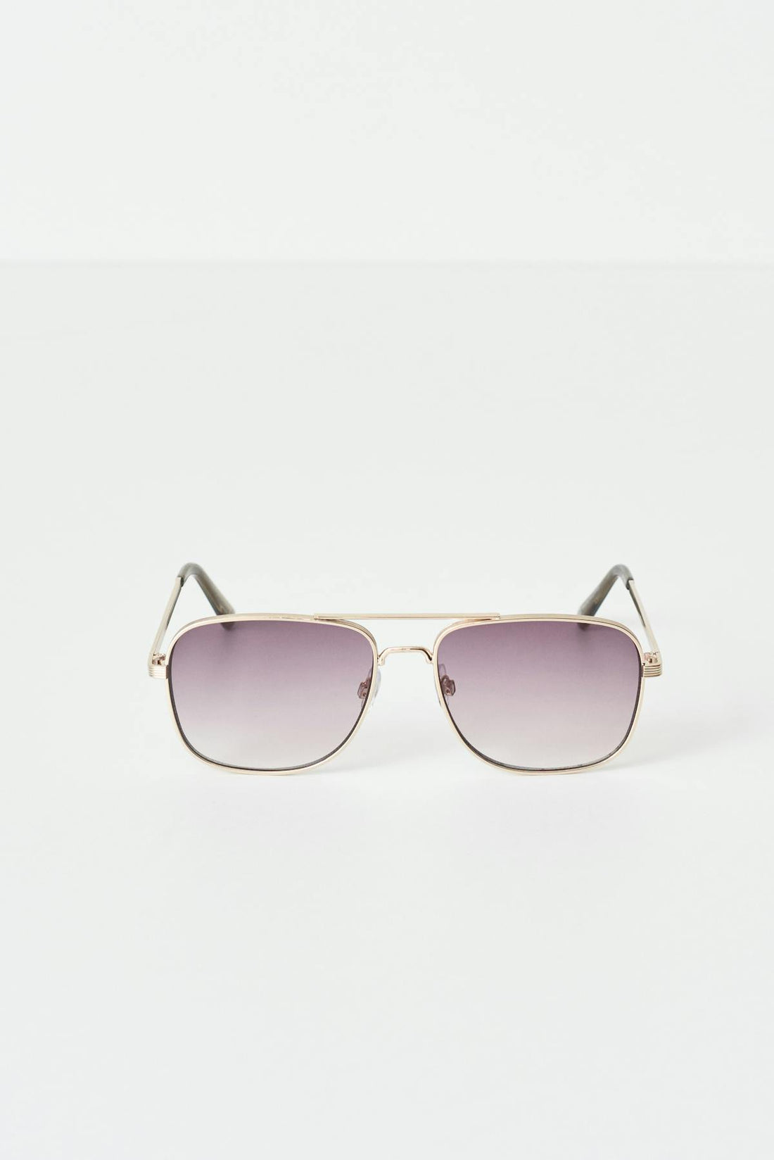 Metal aviator sunglasses - Gold/brown