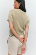 Knitted linen blend tee - Pure c