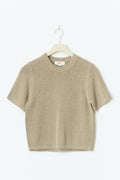 Knitted linen blend tee - Pure c