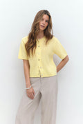 Loose knitted cardigan - Gardenia