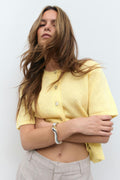 Loose knitted cardigan - Gardenia