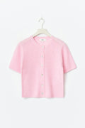 Loose knitted cardigan - Pink lady