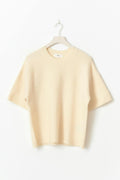 Knitted short sleeve top - Chestnut