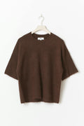Knitted short sleeve top - New camel
