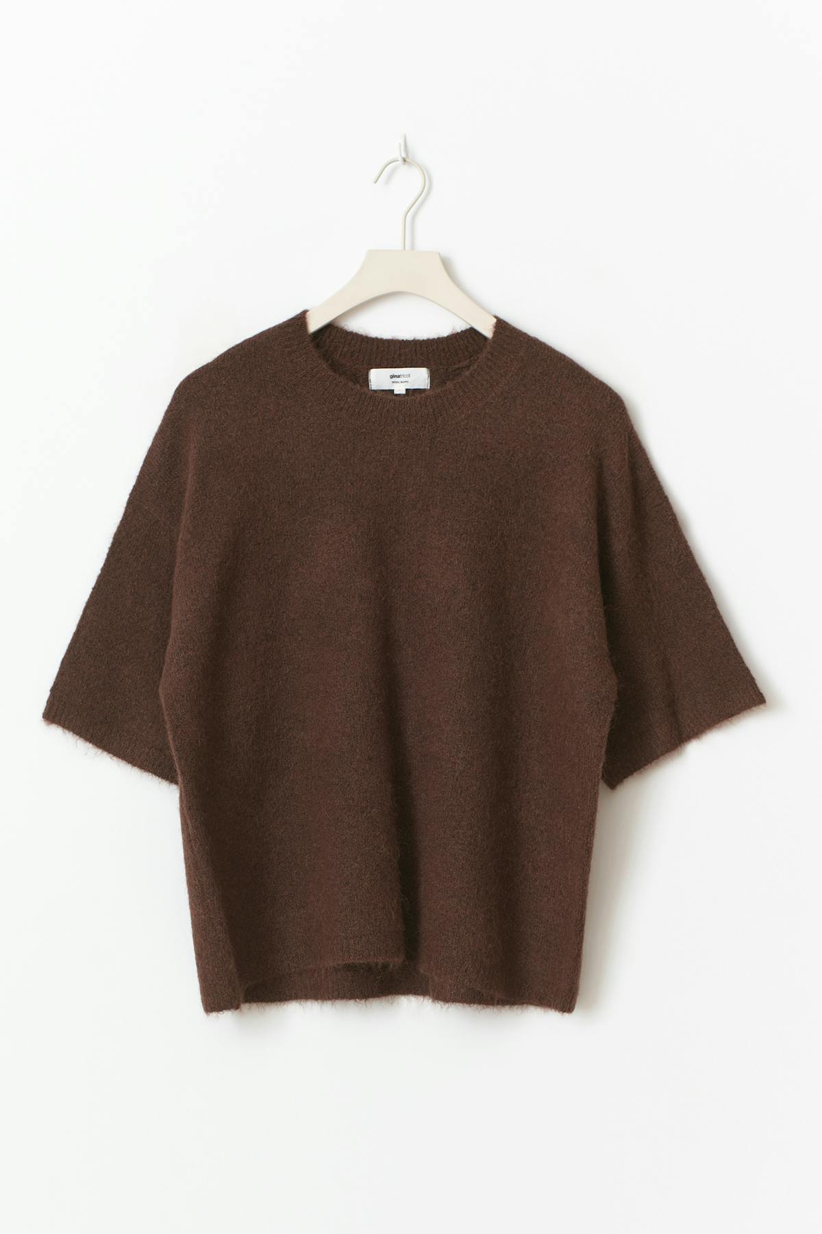 Knitted short sleeve top - New camel