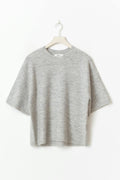 Knitted short sleeve top - Chestnut