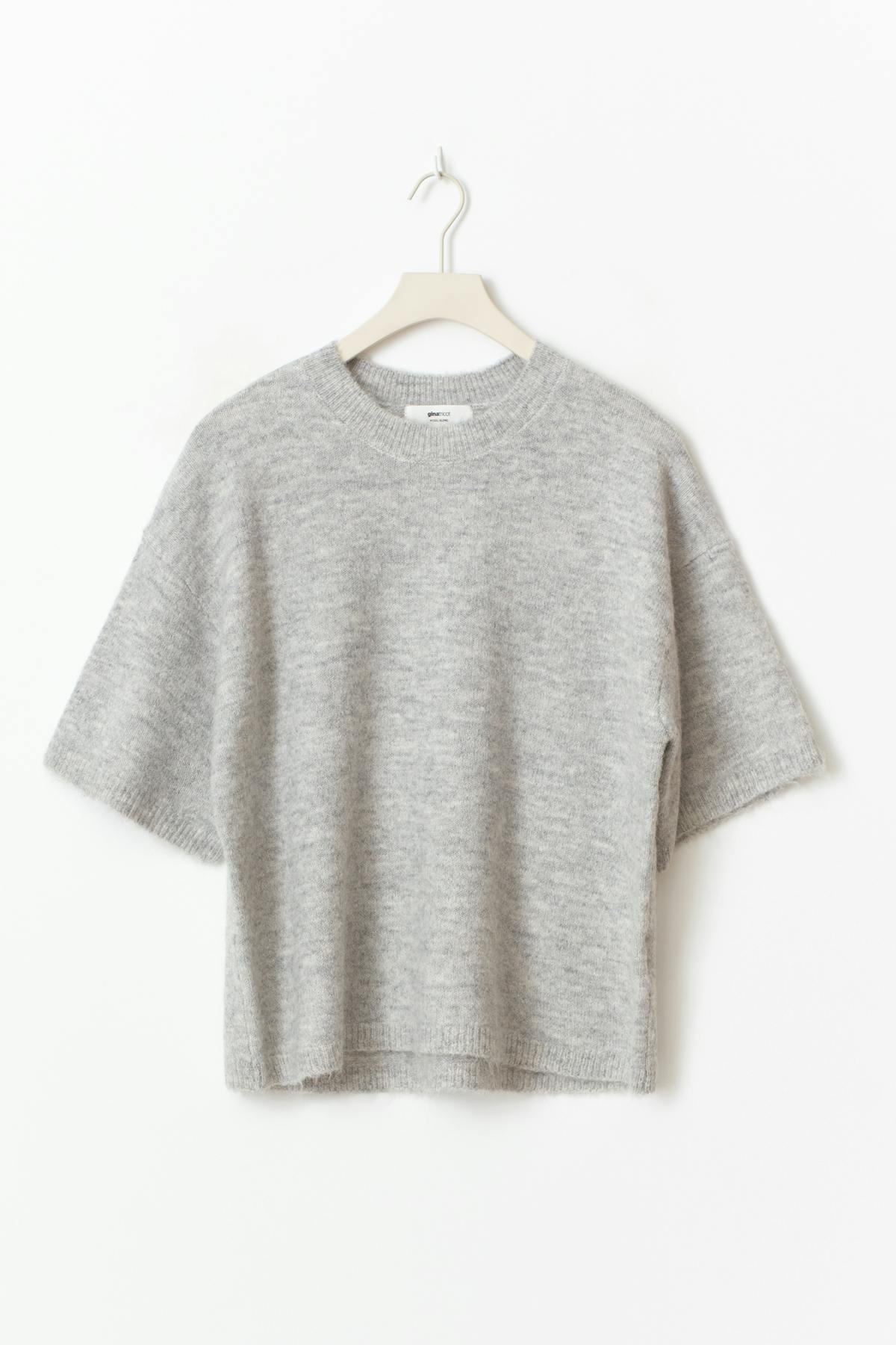 Knitted short sleeve top - Chestnut