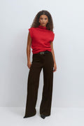 Jersey tailored trousers - Pumice stone