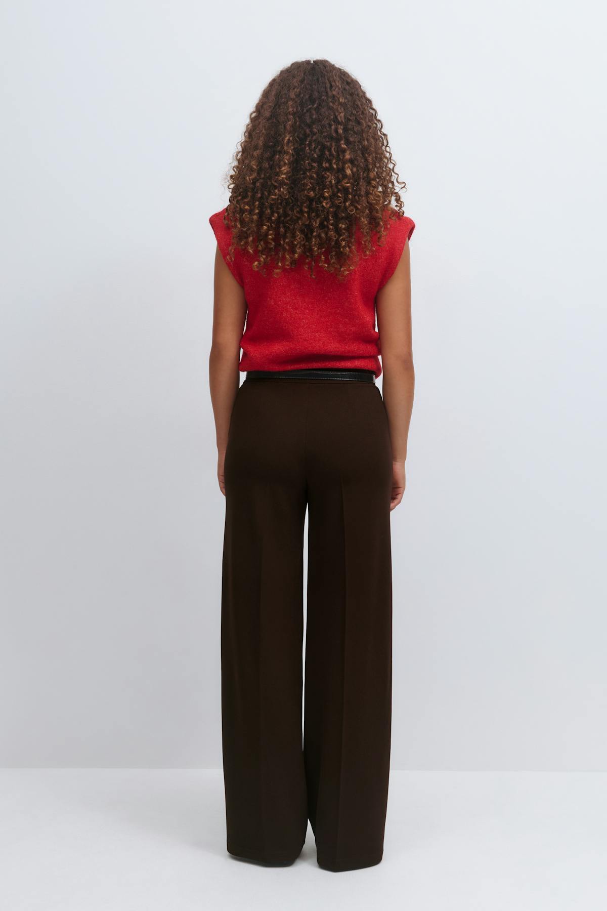 Jersey tailored trousers - Pumice stone