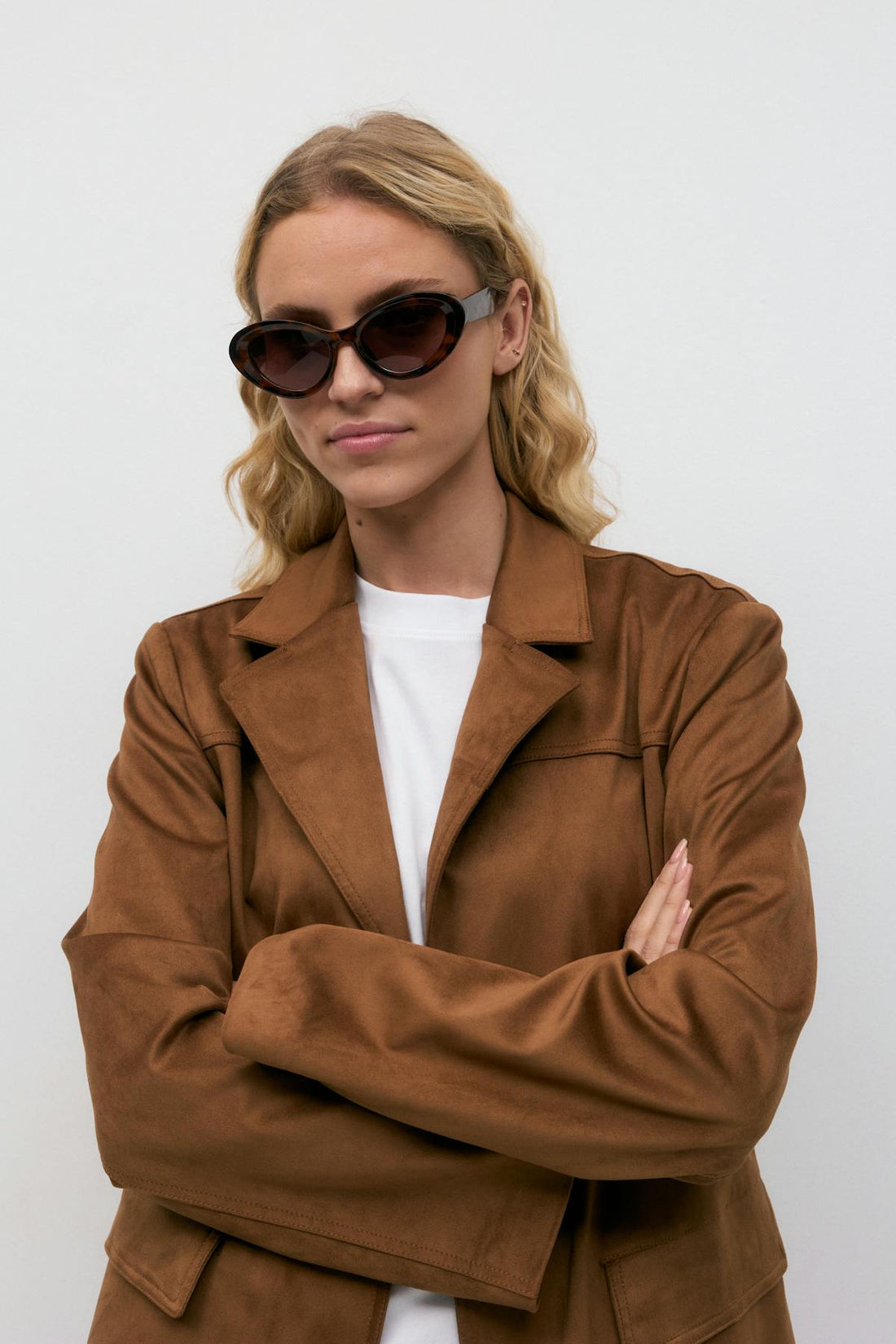 Oval cat eye sunglasses - Dk turtle