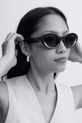 Oval cat eye sunglasses