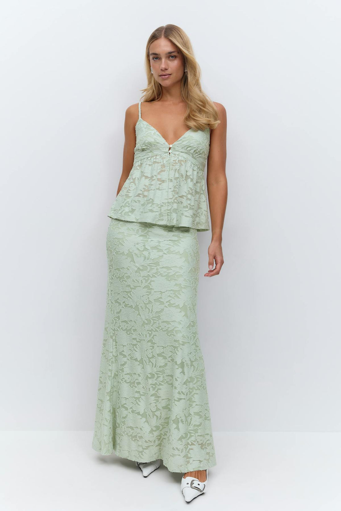 Floral maxi skirt - Mercury
