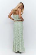 Floral maxi skirt - Mercury