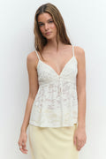 Floral singlet - Noir
