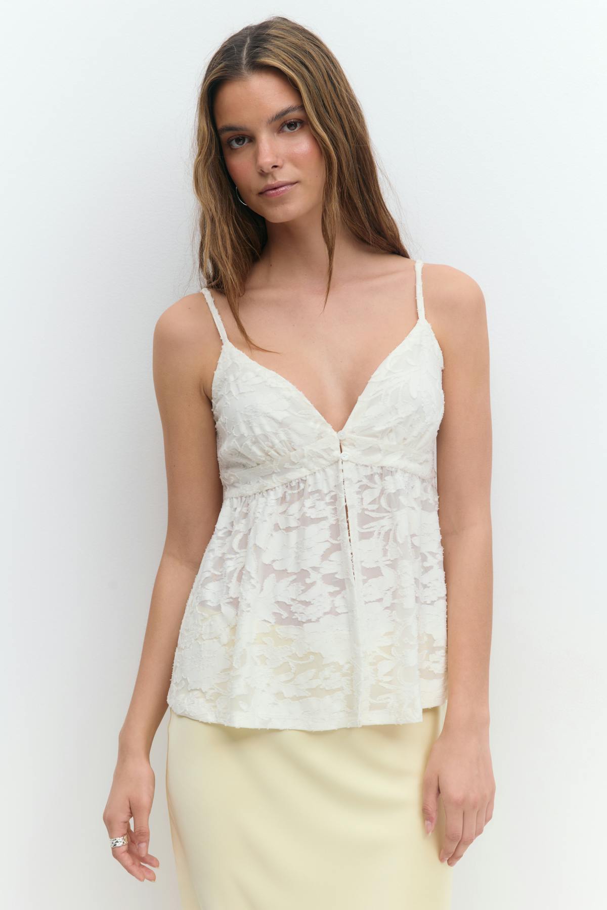 Floral singlet - Noir