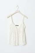 Floral singlet - Egret