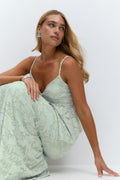Floral singlet - Egret
