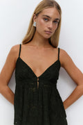 Floral singlet - Noir